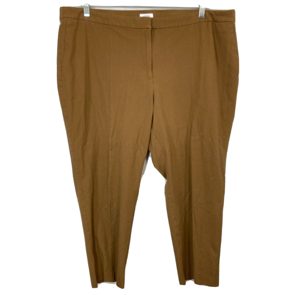J. Jill Pants Womens Sz 24 Brown Premium Bi-Stretch Flat Front Slim Leg Dress